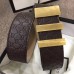 Gucci Width 3.8cm Signature Leather Belt Coffee with Logo Buckle