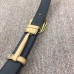 Gucci Width 3cm Diagonal Leather Belt Black/Beige with Textured Double G Buckle