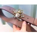 Gucci Queen Margaret Leather Belt 35mm Beige Grey 2018