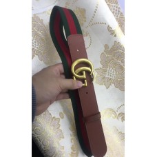 Gucci Web Belt with Double G Buckle 409416 4cm Width Gold Hardware