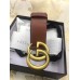 Gucci Web Belt with Double G Buckle 409416 4cm Width Gold Hardware