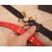 Gucci Calfskin Belt with Charms 20mm Width Black/Red 2018