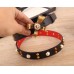 Gucci Calfskin Belt with Charms 20mm Width Black/Red 2018
