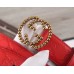 Gucci Signature Calfskin Belt with Interlocking G Buckle 35mm Width Red 2018