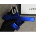 Gucci Width 2.5cm Leather Belt Blue with G Buckle 2018