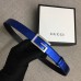 Gucci Width 2.5cm Leather Belt Blue with G Buckle 2018