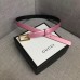 Gucci Width 2.5cm Leather Belt Pink with G Buckle 2018