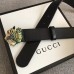Gucci Width 3cm Leather Belt Black with Tiger Head 2018