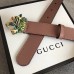 Gucci Width 3cm Leather Belt Nude Pink with Tiger Head 2018