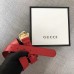 Gucci Width 3cm Leather Belt Red with Tiger Head 2018