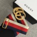 Gucci Sylvie Web Elastic Belt With Torchon Double G Buckle 2018