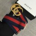 Gucci Blue/Red Web Elastic Belt With Torchon Double G Buckle 2018