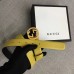 Gucci Width 3cm Leather Belt Yellow With Interlocking G Buckle