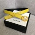 Gucci Width 3cm Leather Belt Yellow With Interlocking G Buckle
