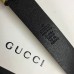 Gucci Width 3cm Leather Belt Yellow With Interlocking G Buckle