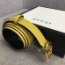 Gucci Width 3cm Leather Belt Yellow With Interlocking G Buckle