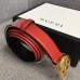 Gucci Width 3cm Leather Belt Red With Interlocking G Buckle