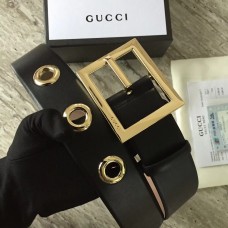 Gucci Width 4.8cm Leather Belt Black With Square Buckle