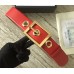 Gucci Width 4.8cm Leather Belt Red With Square Buckle