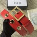 Gucci Width 4.8cm Leather Belt Red With Square Buckle