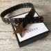 Gucci Studded Leather Belt Black With Star Buckle