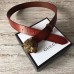 Gucci Leather Belt Brown With Feline Buckle 409420