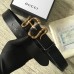 Gucci Leather Belt Black With Snake Buckle 458935