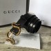 Gucci Leather Belt Black With Snake Buckle 458935