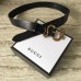 Gucci Leather Belt Black With Snake Buckle 458935