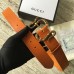 Gucci Leather Belt Khaki With Snake Buckle 458935