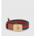 Gucci Canvas Web belt with bee buckle 409437 brown