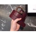 Gucci Width 3.5cm Leather Belt Burgundy with Crystal Dionysus Buckle