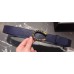 Gucci Width 3.5cm Leather Belt Navy Blue with Crystal Dionysus Buckle