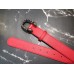 Gucci Width 3/3.5cm Leather Belt Red with White Crystal Dionysus Buckle