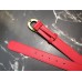 Gucci Width 3/3.5cm Leather Belt Red with Red Crystal Dionysus Buckle