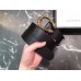 Gucci Width 3/3.5cm Leather Belt Black/Gold with Dionysus Buckle