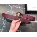 Gucci Width 3.5cm Leather Belt Burgundy with Dionysus Buckle