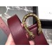 Gucci Width 3.5cm Leather Belt Burgundy with Dionysus Buckle