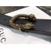 Gucci Width 3/3.5cm Leather Belt Black/Gold with Dionysus Stud Buckle