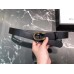 Gucci Width 3/3.5cm Leather Belt Black/Gold with Dionysus Stud Buckle