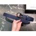 Gucci Width 3.5cm Leather Belt Navy Blue with Dionysus Stud Buckle