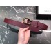 Gucci Width 3.5cm Leather Belt Burgundy with Dionysus Stud Buckle