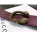 Gucci Width 3.5cm Leather Belt Burgundy with Dionysus Stud Buckle