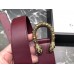 Gucci Width 3.5cm Leather Belt Burgundy with Dionysus Stud Buckle