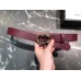 Gucci Width 3.5cm Leather Belt Burgundy with Dionysus Stud Buckle