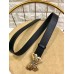 Gucci Width 4cm Leather Belt Black with Butterfly Buckle