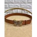 Gucci Width 4cm Leather Belt Brown with Butterfly Buckle