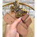 Gucci Width 4cm Leather Belt Nude with Butterfly Buckle