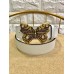 Gucci Width 4cm Leather Belt White with Butterfly Buckle