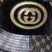 Gucci Dapper Dan GG Black Leather Hat